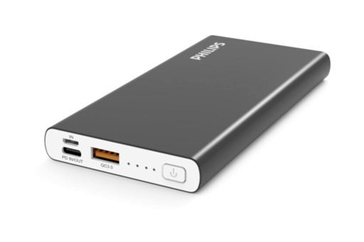 Philips Dlp6733 10000 mAh Hızlı Şarj Dijital Göstergeli Micro USB Çoklu Bağlantı Kablolu Powerbank Koyu Gri
