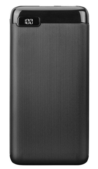 S-link İp-K11 10000 mAh Hızlı Şarj Dijital Göstergeli Lightning & Micro USB & Type C Çoklu Bağlantı Kablolu Powerbank Siyah
