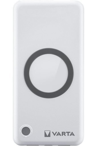 Shesh Varta 10000 mAh Hızlı Şarj Dijital Göstergeli USB Type C Çoklu Bağlantı Kablosuz Powerbank Beyaz