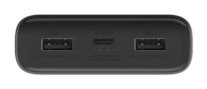 Xiaomi AXYA 20000 mAh Hızlı Şarj Micro USB & Type C Çoklu Bağlantı Kablolu Powerbank Siyah