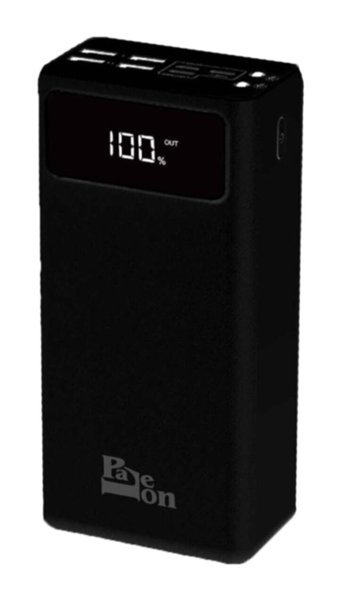 Paleon PLO-KP50B 50000 mAh Hızlı Şarj Işıklı Dijital Göstergeli Lightning & Micro USB & Type C Çoklu Bağlantı Kablosuz Powerbank Siyah