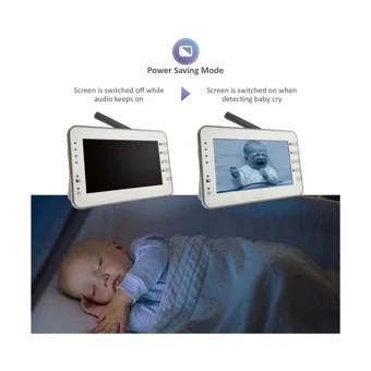 Moonybaby Hareket Sensörlü Gece Görüşlü Dijital 4.3 inç Ekranlı Kablosuz Bebek Kamerası