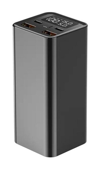 Tonex PD-65W 20000 mAh Hızlı Şarj Dijital Göstergeli USB Type C Çoklu Bağlantı Kablolu Powerbank Siyah