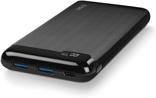 Ttec PowerSlim Pro 10000 mAh Hızlı Şarj Dijital Göstergeli Micro USB & Type C Çoklu Bağlantı Kablolu Powerbank Siyah