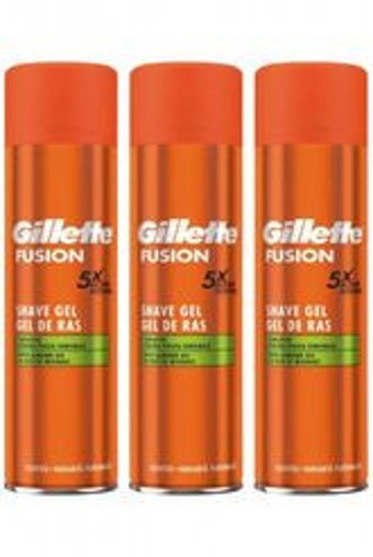 Gillette Fusion Hassas Ciltler 200 mlx3 Tıraş Jeli