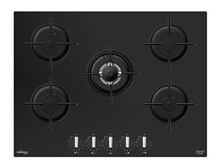 Tommatech Tao7001Bg Doğalgazlı Cam 5 Gözlü Wok Gözü Beyaz Ankastre Ocak