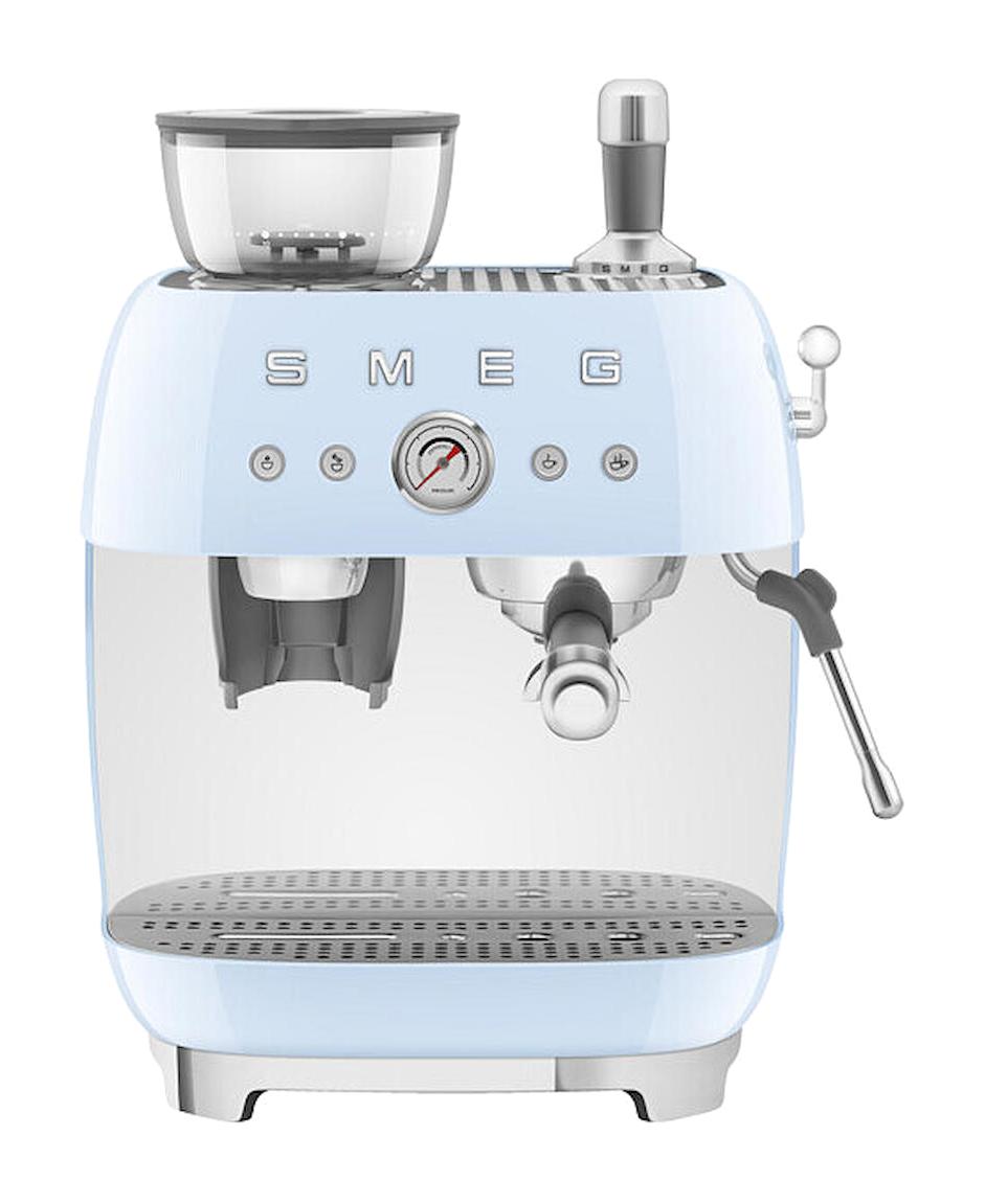 Smeg EGF03PBEU 1650 W Tezgah Üstü Kapsüllü Öğütücülü Yarı Otomatik Espresso Makinesi Mavi