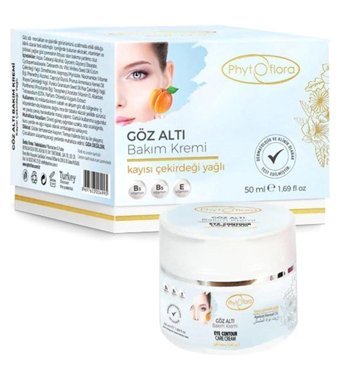 Phytoflora Kayısı Çekirdeği Yağlı Tüm Ciltler İçin Göz Altı Krem Kavanoz 50 ml