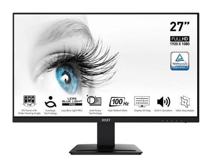 Msi Pro MP273A 100 Hz 1 ms 27 inç FHD Flat IPS VGA HDMI 1920 x 1080 px LED Monitör