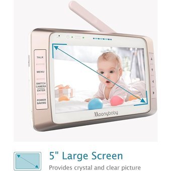 Moonybaby Hareket Sensörlü Gece Görüşlü Dijital Ekranlı Kablosuz Bebek Kamerası
