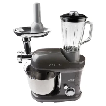 Emsan Bella Gusto Maxi Aliminyum Döküm 1300 W 5 lt Stand Hamur Yoğurma ve Mutfak Şefi Antrasit
