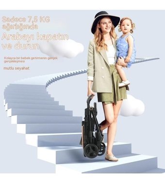 Haiyaao Zdy03 Katlanabilir Bebek Arabası Kırmızı