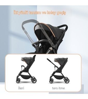 Haiyaao Zdy03 Katlanabilir Bebek Arabası Kırmızı
