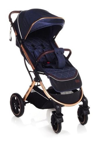Baby Plus Byp-Strt Katlanabilir Tek Elle Kapanan 360 Derece Dönen Tam Yatar Bebek Arabası Lacivert