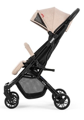 Kanz E-go Katlanabilir Tek Elle Kapanan Tam Yatar Kabin Tipi Puset Bebek Arabası Bej