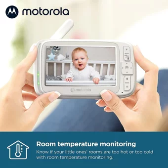 Motorola VM75 Hareket Sensörlü Gece Görüşlü Dijital 5 inç Ekranlı Kablosuz Bebek Kamerası