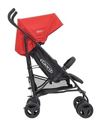 Graco Travelite Katlanabilir Tek Elle Kapanan Tam Yatar Baston Bebek Arabası Kırmızı