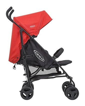 Graco Travelite Katlanabilir Tek Elle Kapanan Tam Yatar Baston Bebek Arabası Kırmızı