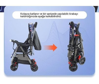 Haiyaao Yezc02 Bebek Arabası Mavi