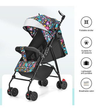 Hallow Katlanabilir Kabin Tipi Bebek Arabası Çok Renkli