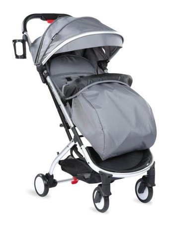 Kraft Smart Çift Yönlü Katlanabilir Tek Elle Kapanan 360 Derece Dönen Kabin Tipi Puset Bebek Arabası Gri