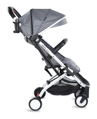 Kraft Smart Çift Yönlü Katlanabilir Tek Elle Kapanan 360 Derece Dönen Kabin Tipi Puset Bebek Arabası Gri