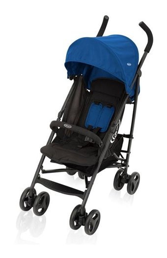 Graco Travelite Katlanabilir Tek Elle Kapanan Tam Yatar Baston Bebek Arabası Mavi