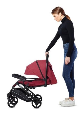 Inglesina Sketch Katlanabilir Tek Elle Kapanan 360 Derece Dönen Tam Yatar Puset Bebek Arabası Kırmızı