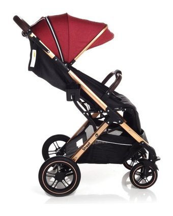 Baby Plus Street Çift Yönlü Katlanabilir Tek Elle Kapanan 360 Derece Dönen Tam Yatar Puset Bebek Arabası Kırmızı