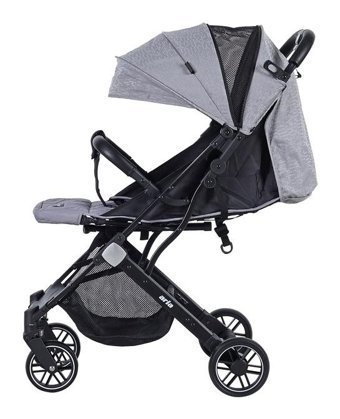 Prego 2034 Aria Katlanabilir 360 Derece Dönen Kabin Tipi Puset Bebek Arabası Gri