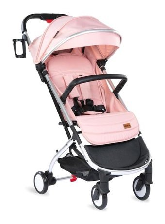 Kraft Smart Çift Yönlü Katlanabilir Tek Elle Kapanan 360 Derece Dönen Kabin Tipi Puset Bebek Arabası Pembe