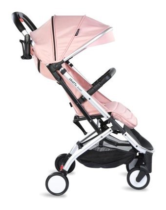 Kraft Smart Çift Yönlü Katlanabilir Tek Elle Kapanan 360 Derece Dönen Kabin Tipi Puset Bebek Arabası Pembe