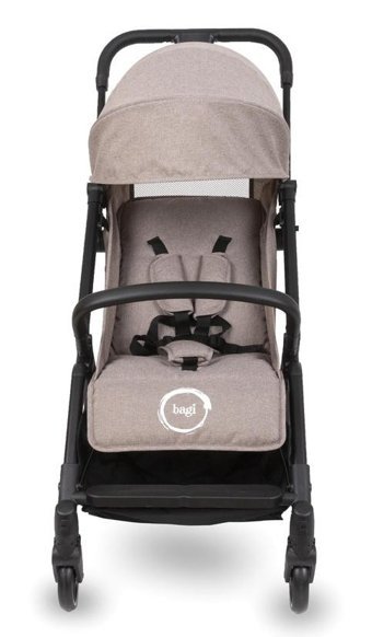 Bagi Gravity Katlanabilir Tek Elle Kapanan 360 Derece Dönen Tam Yatar Puset Bebek Arabası Gri