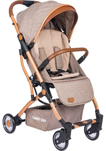 Tommy Baby Golf Katlanabilir 360 Derece Dönen Kabin Tipi Puset Bebek Arabası Kahverengi