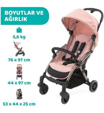 Chicco Cheerio Katlanabilir Tek Elle Kapanan 360 Derece Dönen Tam Yatar Kabin Tipi Puset Bebek Arabası Su Yeşili