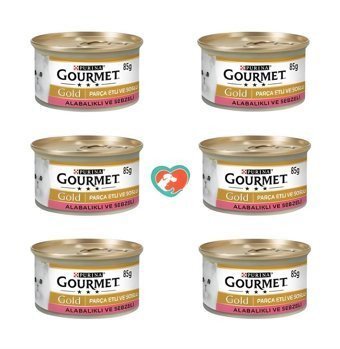 Purina Gold Alabalıklı ve Sebzeli Parça Etli Yetişkin Yaş Kedi Maması 85 gr
