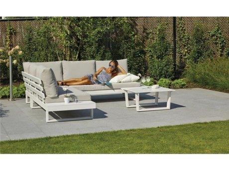 Passion Rifolia Metal 6'lı Bahçe Koltuğu Beyaz