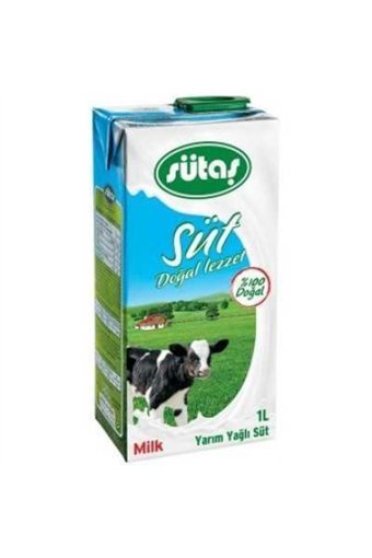 Sütaş Yarım Yağlı Süt 7'li 1 lt