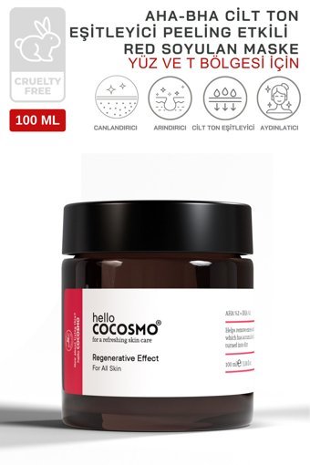 Hello Cocosmo Cilt Ton Eşitleyici Nemlendirici Soyulabilir Krem Yüz Maskesi