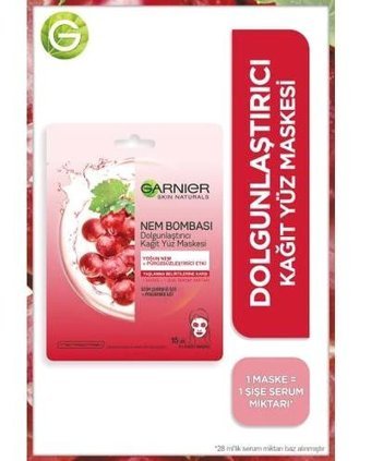 Garnier Skin Naturals Hydra Bomb Sheet Nemlendirici Krem Yüz Maskesi