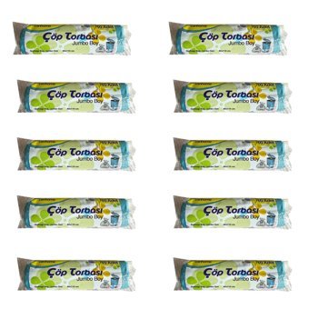 Canhome Kokulu Jumbo Boy 80x110 cm Çöp Poşeti 10x10 Adet Mavi