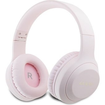 Guess Tek Mikrofonlu 5.3 Silikonsuz Kablosuz Kulak Üstü Bluetooth Kulaklık Pembe