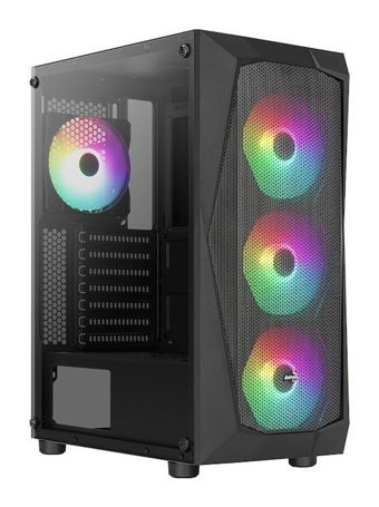 Aerocool Falcon V2 AE-FLC-500 ARGB 4 Fanlı Siyah Dikey Mid Tower Standart Bilgisayar Kasası