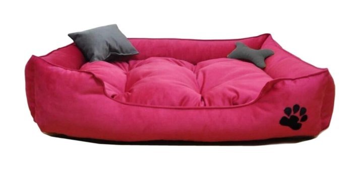 Mavi Vitrin Yıkanabilir Tek Fonksiyonlu 50x40 cm Simit Kedi Yatağı Pembe