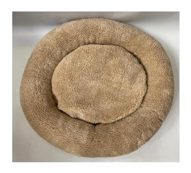 Ciciko Yıkanabilir Tek Fonksiyonlu 55x55 cm Simit Kedi Yatağı Bej