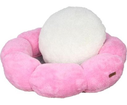 Chester Daisy Yıkanabilir Tek Fonksiyonlu 65 cm Simit Kedi Yatağı Pembe