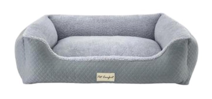 Pet Comfort Bravo Duo Yıkanabilir Tek Fonksiyonlu 90x70 cm Simit Kedi Yatağı Gri