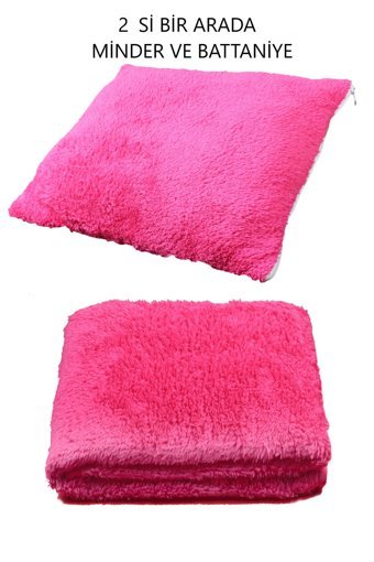 Tineke Yıkanabilir Tek Fonksiyonlu 60x80 cm Battaniye Kedi Yatağı Fuşya