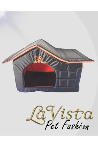 Lavista Yıkanabilir Tek Fonksiyonlu 56x45 cm Üstü Kapalı Kedi Yatağı Füme