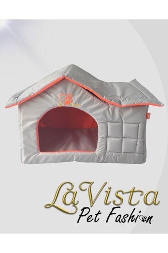 Lavista Yıkanabilir Tek Fonksiyonlu 55x45 cm Üstü Kapalı Kedi Yatağı Gri